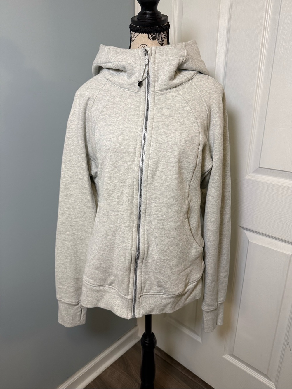 Lululemon Light Gray Full-Zip Hoodie Jacket - Women's